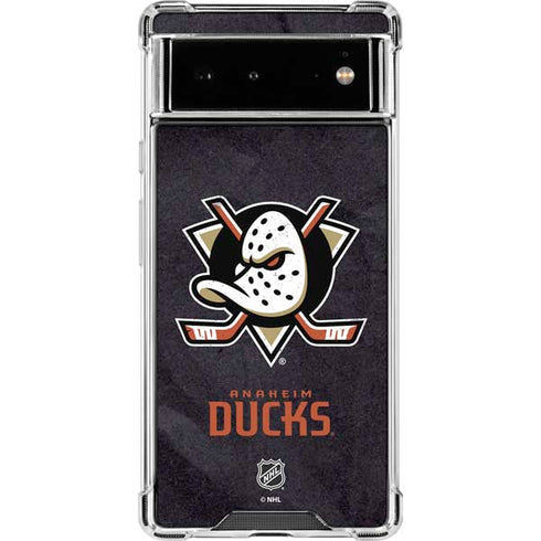 NHL Anaheim Ducks Distressed Google Pixel 6 Clear Case